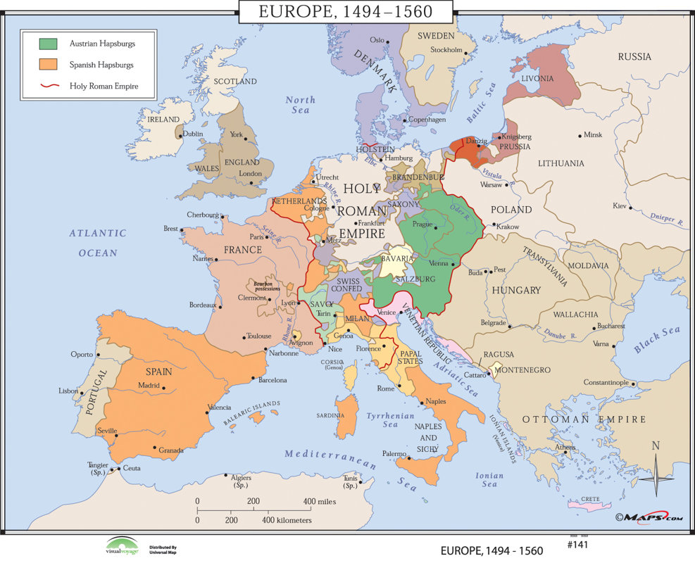 Universal Map World History Wall Maps Europe 1494 1560 Reviews